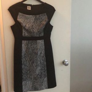 Anne Klein sheath dress black and white